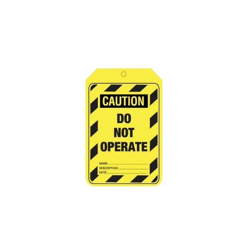 Safety Lock Out Tags (Caution Out Of Service) 5pk