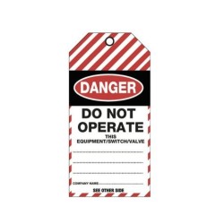 Safety Lock Out Tags Tear Proof Danger 5pk