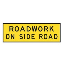 Sign Roadwork On Side Road 2400 X 900