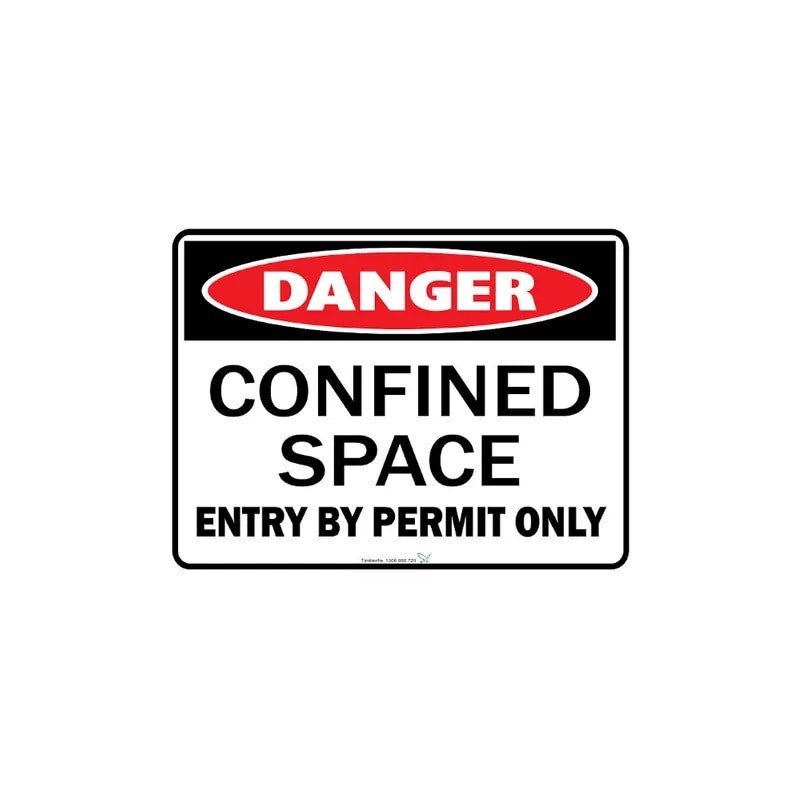 Sign - Danger Confined Space - 600 X 450mm Metal