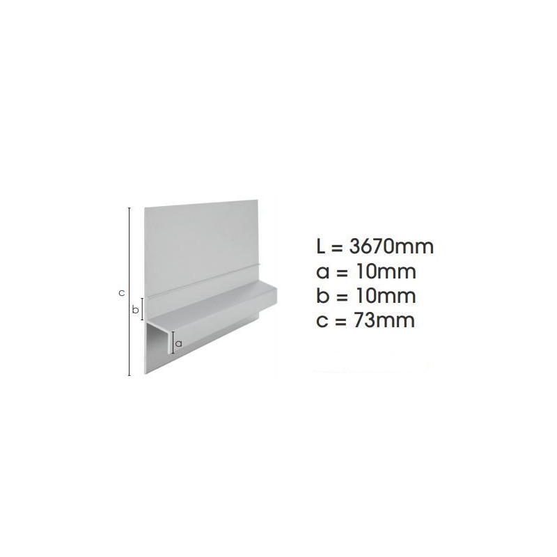 Weathertex Alum. Z Flashing Small 3670mm