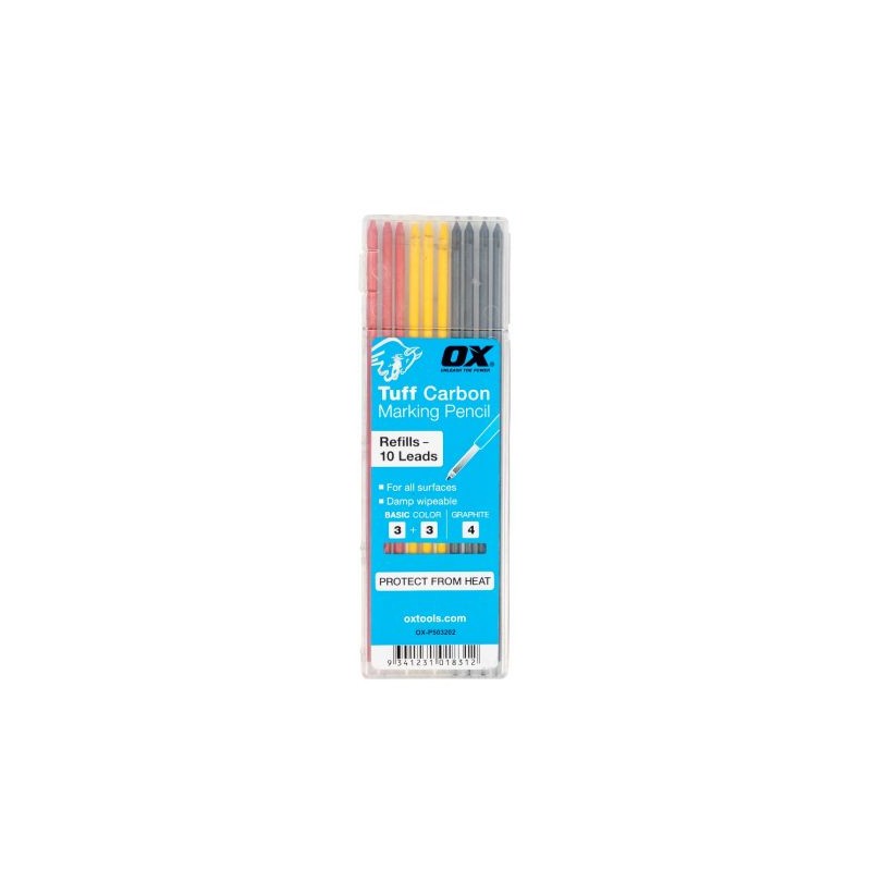 Ox Marking Pencil Tuff Carbon Refill - Coloured