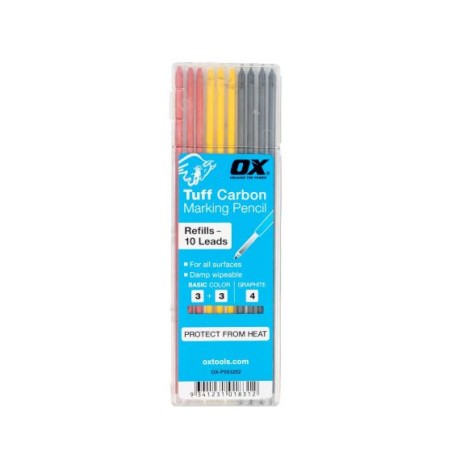 Ox Marking Pencil Tuff Carbon Refill - Coloured