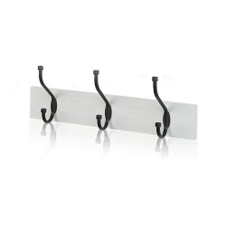 Coat & Hat Hook Set Mounted - 3 Hooks 