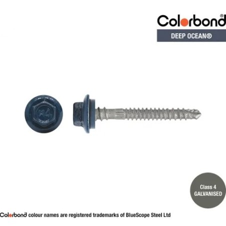 Roofing Screw Zip Deep Ocean - 12g X 50mm 50pk