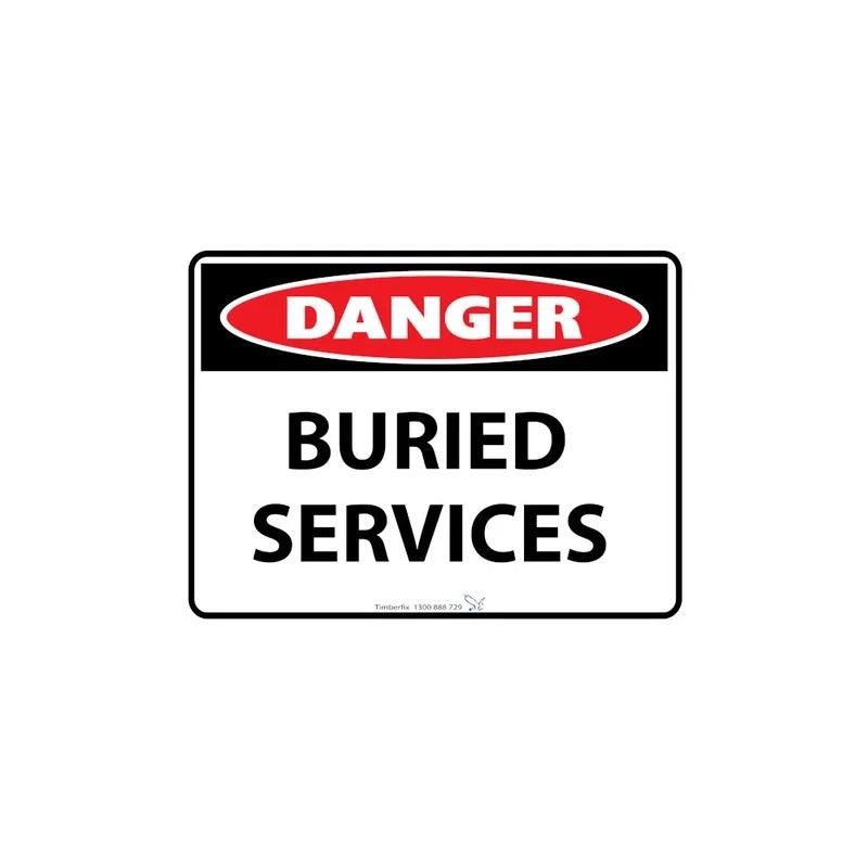 Sign - Danger Buried Services - 600 X 450mm Metal