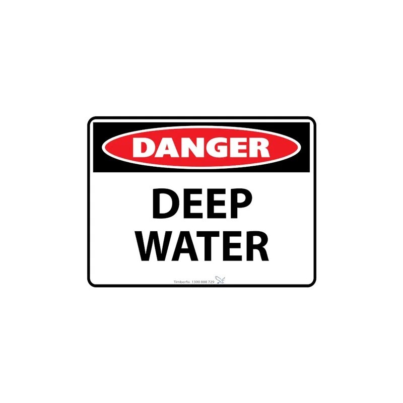 Sign - Danger Deep Water - 600 X 450mm Metal