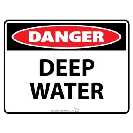 Sign - Danger Deep Water - 600 X 450mm Metal