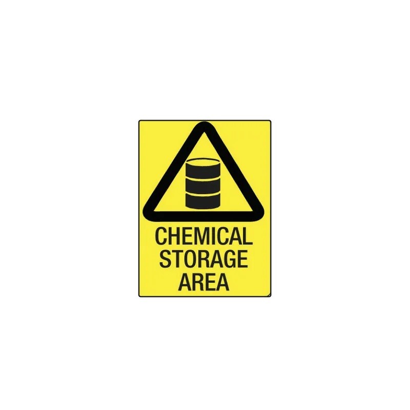 Sign Chemical Storage Area 450mm X 300mm Metal