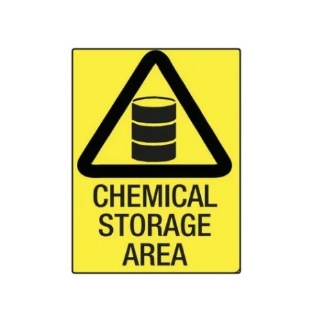 Sign Chemical Storage Area 450mm X 300mm Metal