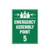 Sign Emergency Assembly Point 5 - 600x400mm Metal