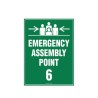 Sign Emergency Assembly Point 6 - 600x400mm Metal