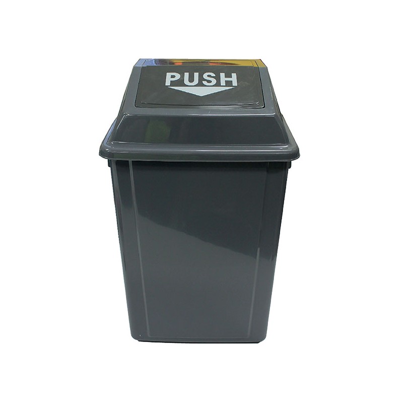 Swing Top Rubbish Bin 60l Grey