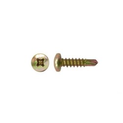 Self Drilling Screw Pan Head Zinc - 8g X 12mm 100pk