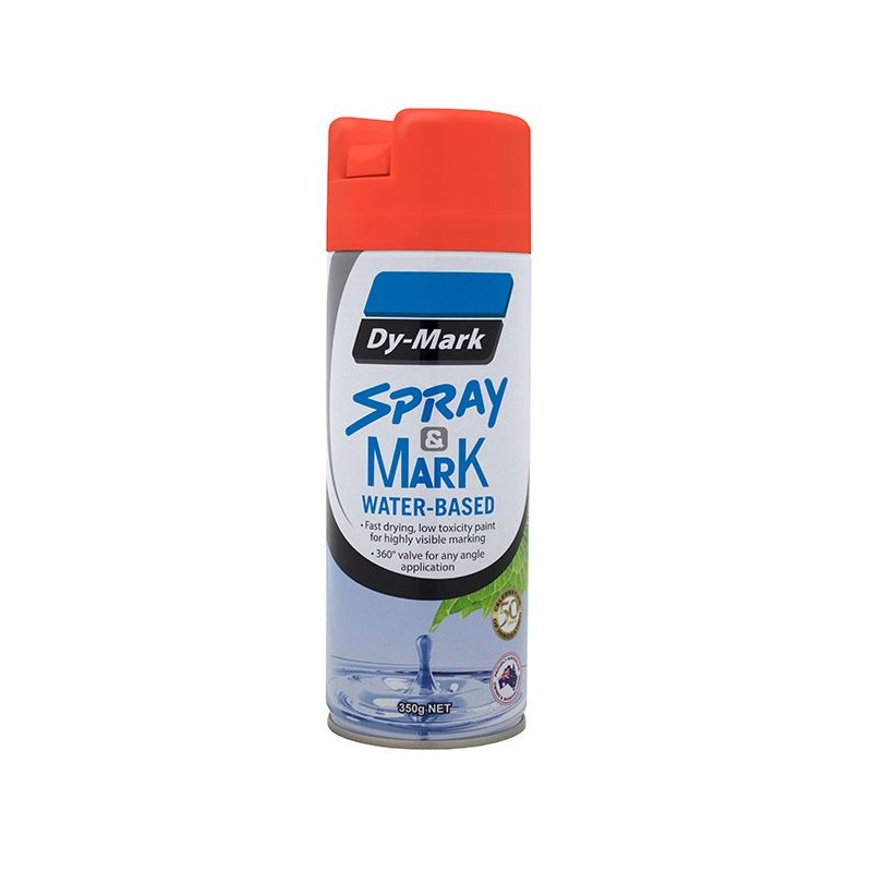 Dymark Water Based Spray & Mark Paint Fluro Orange