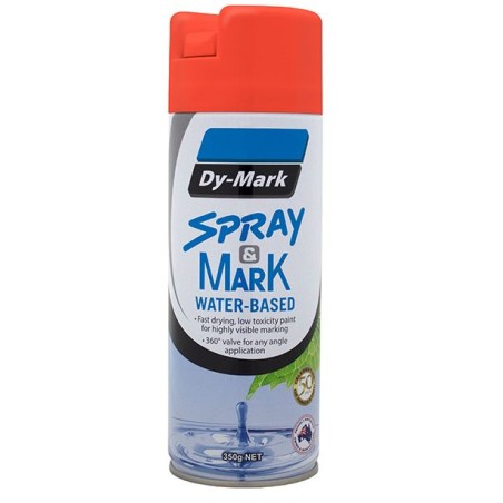 Dymark Water Based Spray & Mark Paint Fluro Orange