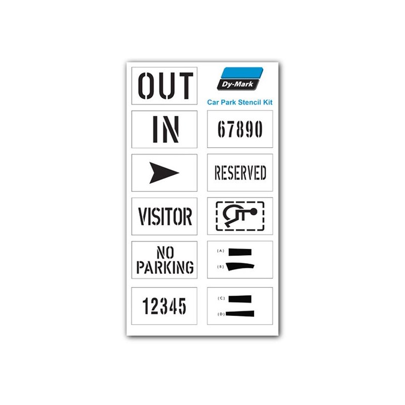 Dy-Mark Poly Carpark Stencil Kit 