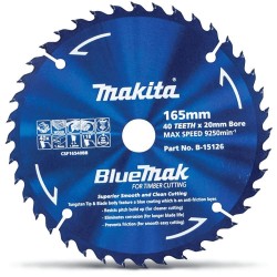 Makita Saw Blade 165 X 20 X 40t Bluemak Tct