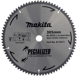 Makita Saw Blade 305 X 25.4 X 80t Tct Aluminium