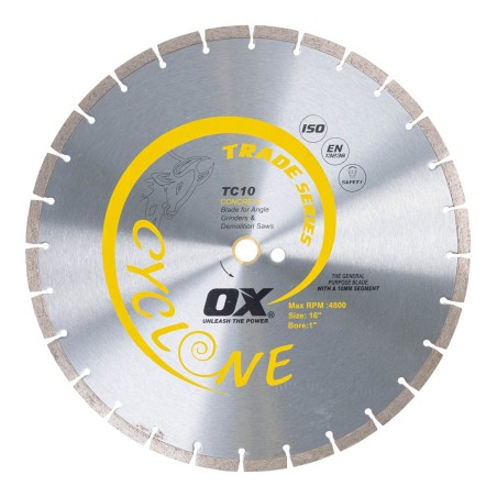 Ox Diamond Blade Prem. Turbo Segmented Gp 230mm (9")