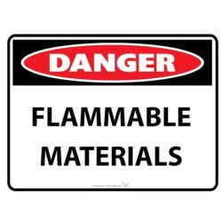 Sign - Danger Flammable Materials - 600 X 450mm Metal