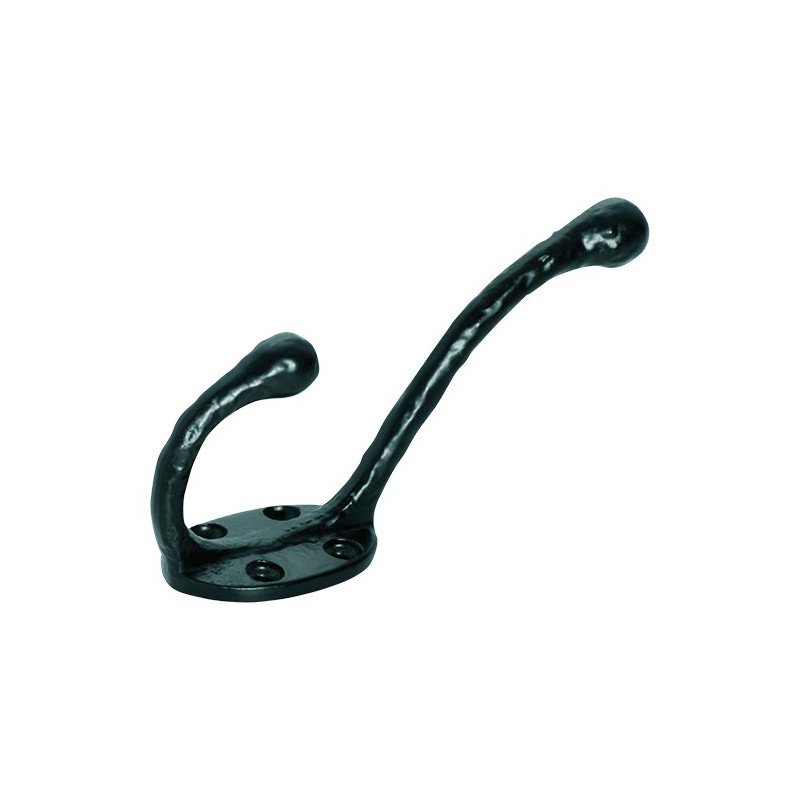 Coat & Hat Hook Black - 2pce Set