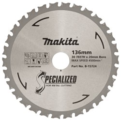 Makita Saw Blade Metal Cut 136mm X 20 X 30t