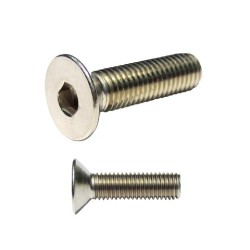 M5 X 10mm Socket Screw Csk Head S/S 316