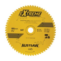 Austsaw Extreme Stainless Steel Blade 185mm X 20 X 64t