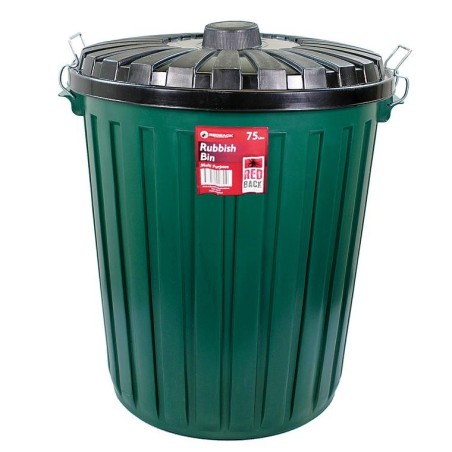 Garbage Bin 75l - Green/Black