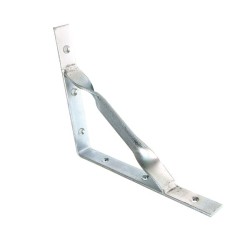 Metal Angle Bracket Stayed - 250mm X 200mm X 25mm X 4mm Zinc