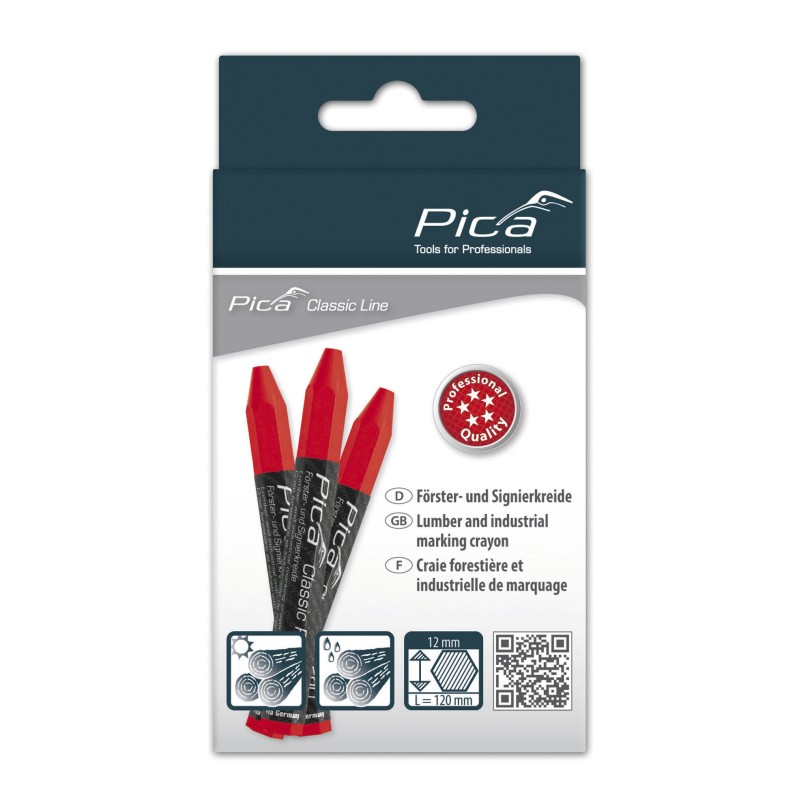 Pica Marker - Classic Pro 590 Lumber Crayon Red - 12pk