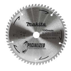 Makita Saw Blade 190 X 20 X 60t Tct Aluminium