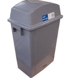 Swing Top Rubbish Bin 40l Grey