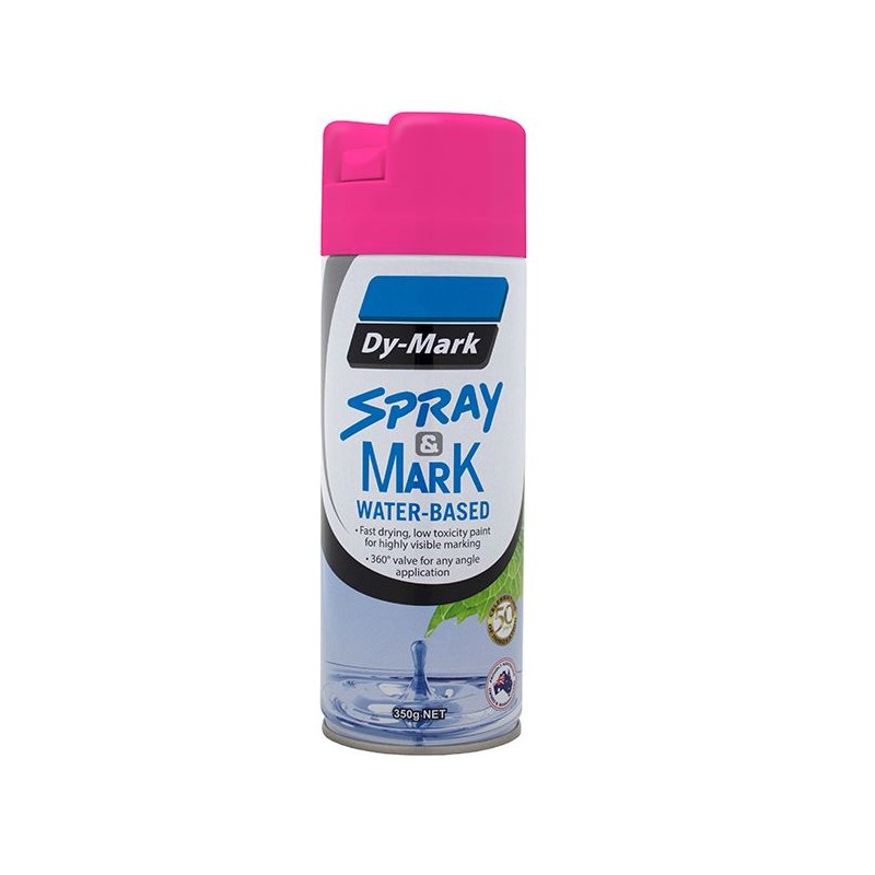 Dymark Water Based Spray & Mark Paint Fluro Pink