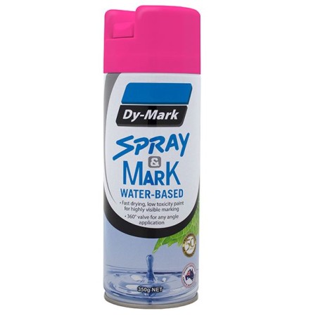 Dymark Water Based Spray & Mark Paint Fluro Pink