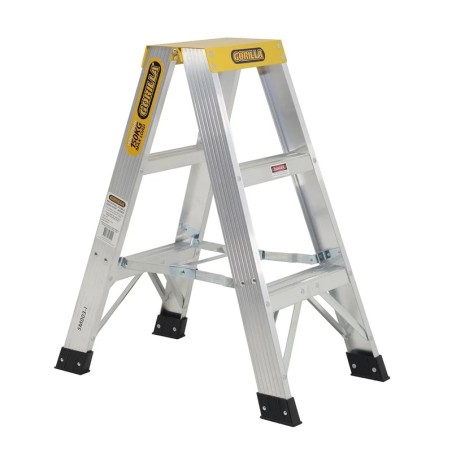 Gorilla Stepladder Double Side Alum. 3ft (0.9m)  180kg