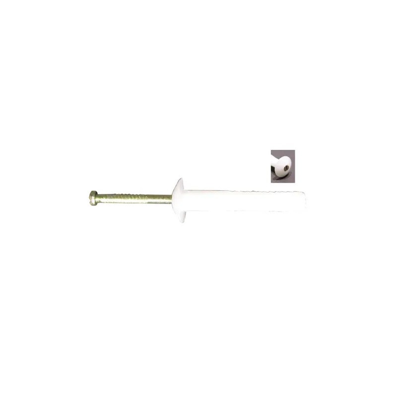 Nail In Plug Mush. Head M6.5 X 25mm 100pk