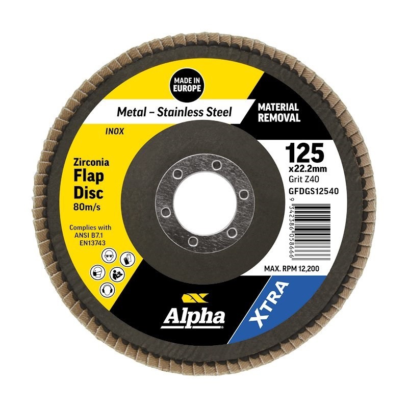 Alpha Flap Disc Xtra Series 40g X 125mm
