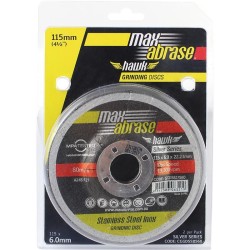 Metal Grinding Wheel Silver Series 115 (4.5") X 6.0mm 2pk