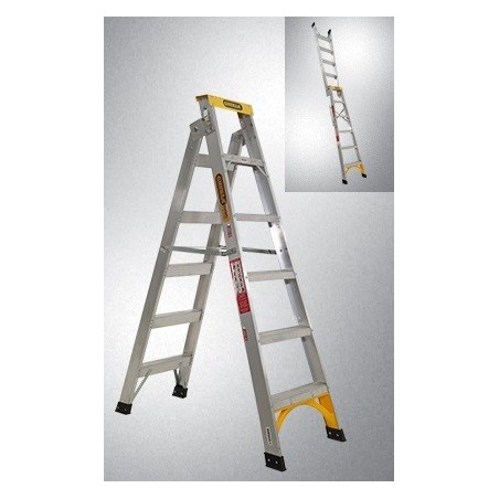 Gorilla Dual Purpose Ladder Alum. 6-11ft 150kg