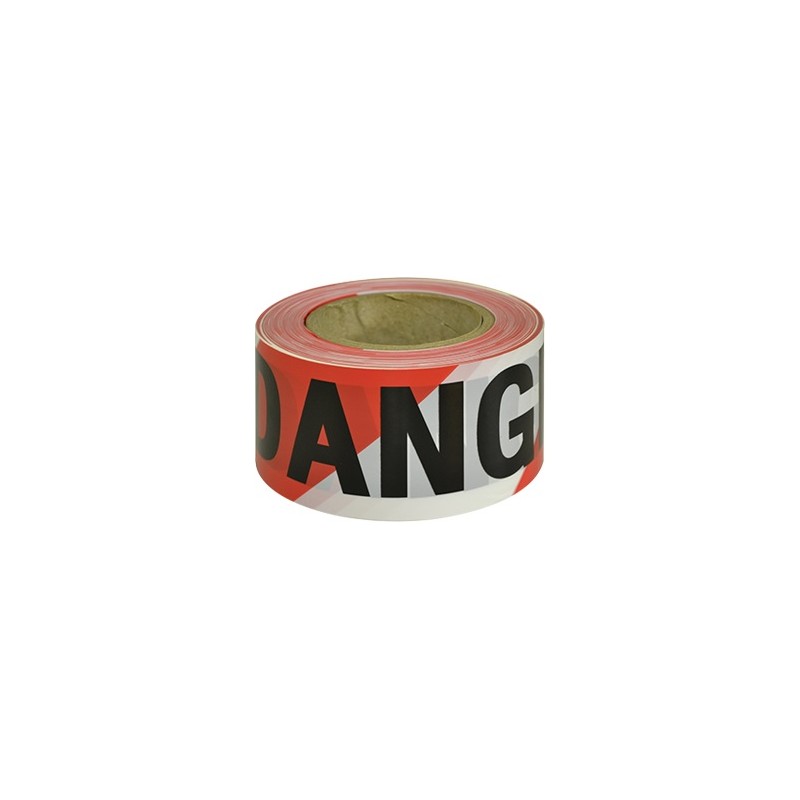 Barricade Tape Red & White Danger 100m Roll