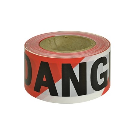 Barricade Tape Red & White Danger 100m Roll