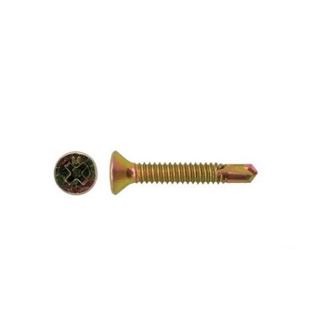 Self Drilling Screw Countersunk Head Zinc - 10g X 40mm 50pk
