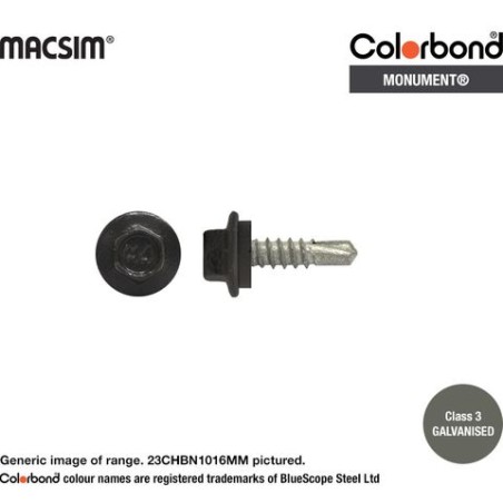 Roofing Screw Self Drilling Monument - 10g X 16mm 100pk