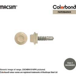 Roofing Screw Self Drilling Paperbark - 10g X 16mm 100pk