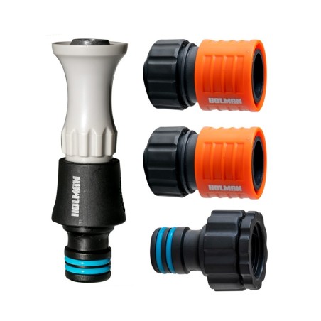 Garden Hose 18mm Plastic Fitting Set 4pce