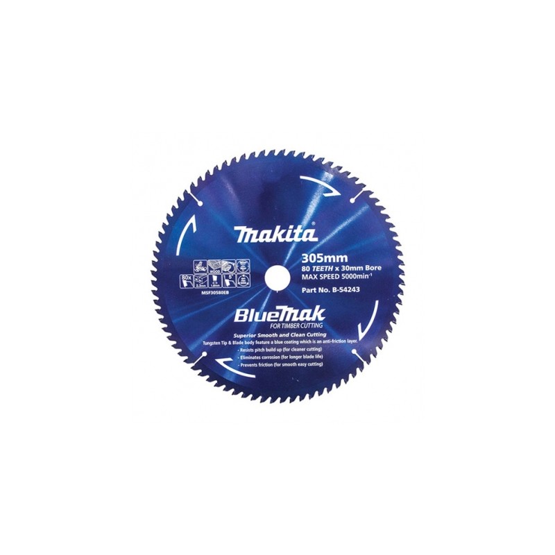 Makita Saw Blade 305 X 25.4mm X 60t Bluemak