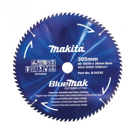 Makita Saw Blade 305 X 25.4mm X 60t Bluemak