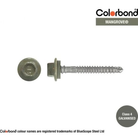 Roofing Screw Zip Mangrove - 12g X 50mm 1000pk